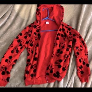 Red fuzzy Mickey jacket
